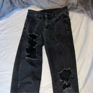Black Ripped American Eagle Jegging